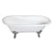 Aqua Eden Clawfoot Bathtubs, 72 L, 31.88 W, White/Polished Chrome, Cast Iron VCT7DE7232NL1 - alternate 1